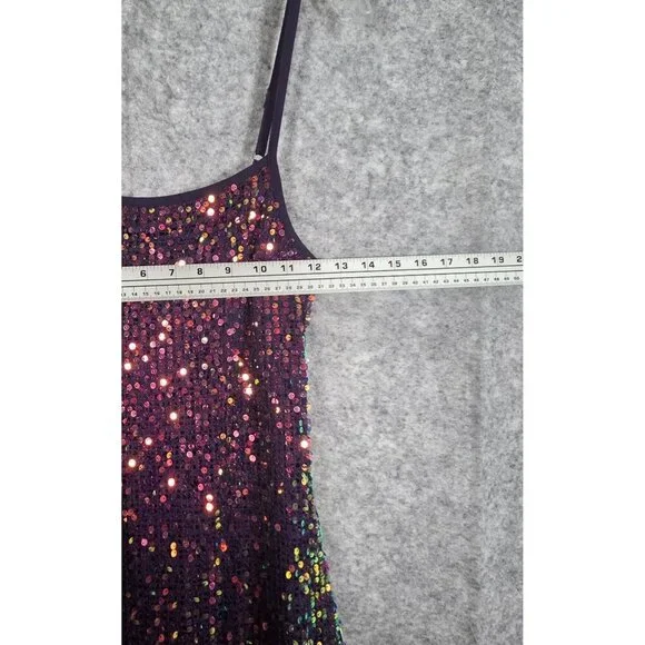 Wild Fable Women's Dress Sequin Sleeveless Maxi Lined Dress Purple Size S Party - Picture 3 of 8